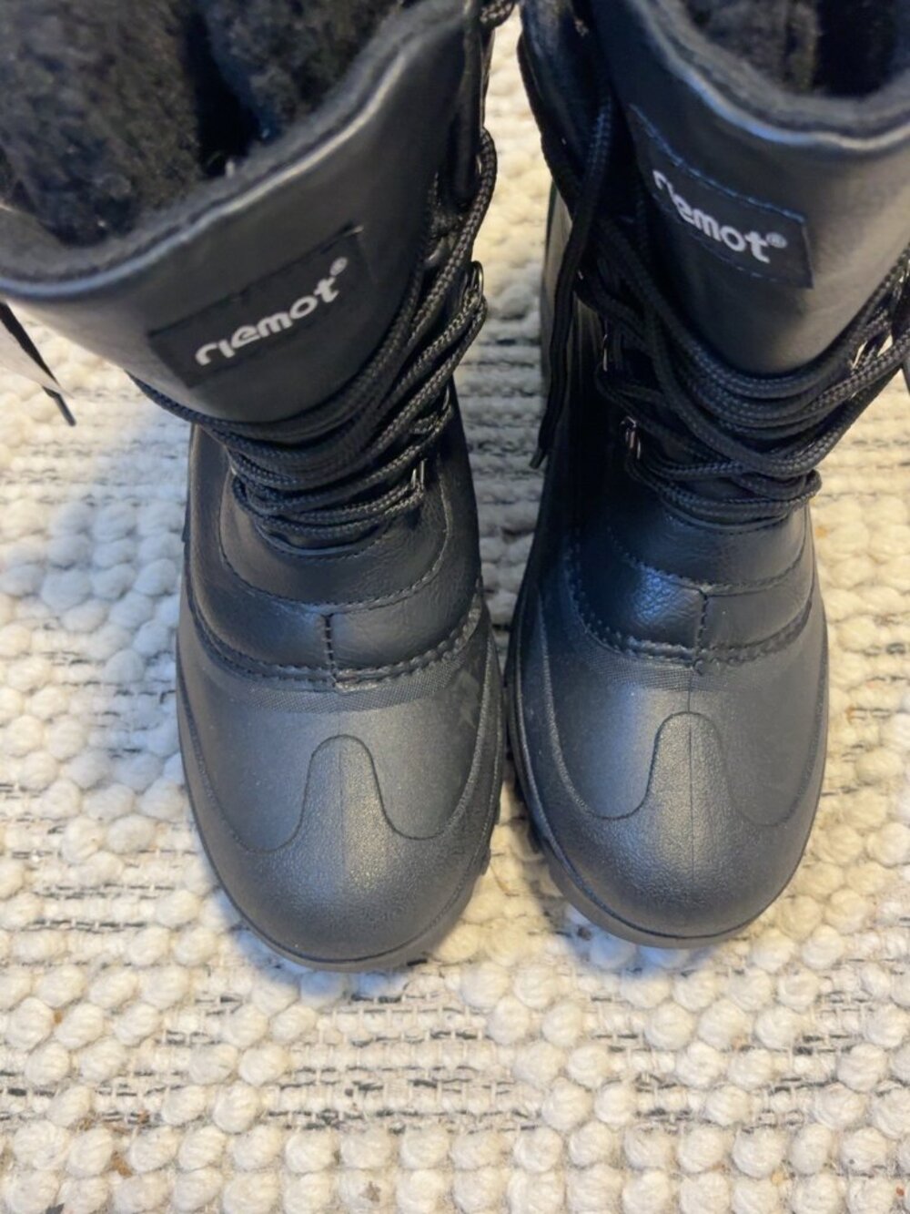 Riemot RE007 Black Winter Snow Boots US 9 EU 40 Faux Fur Lined